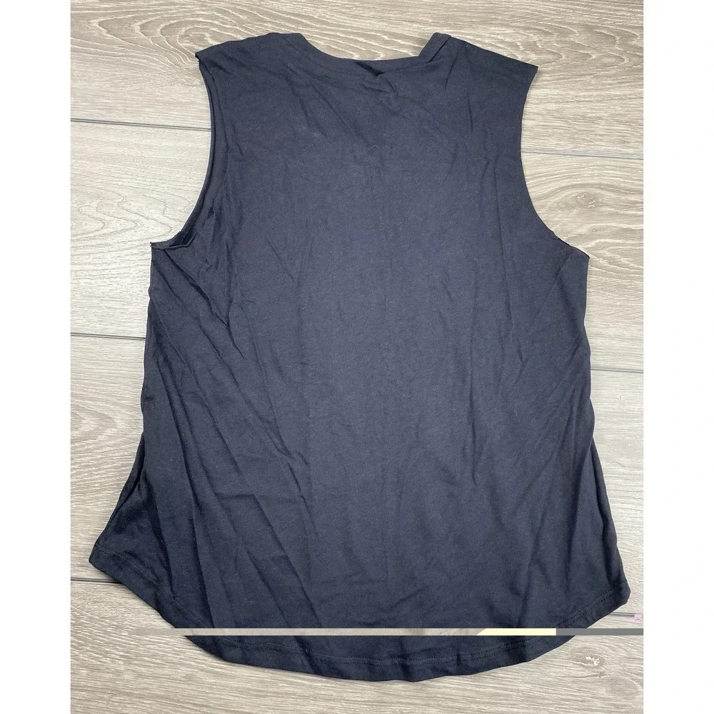 Audrey 3+1 Women's Sleeveless Rose‎ Patterned Skull Design Top Black Size Large